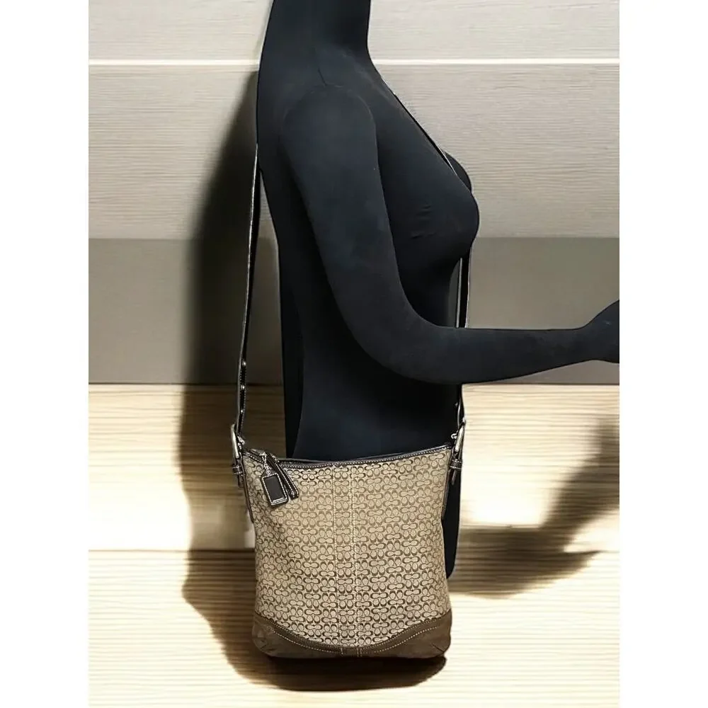 Y2K Coach F10944 Mini Signature Duffle Bag & Wristlet